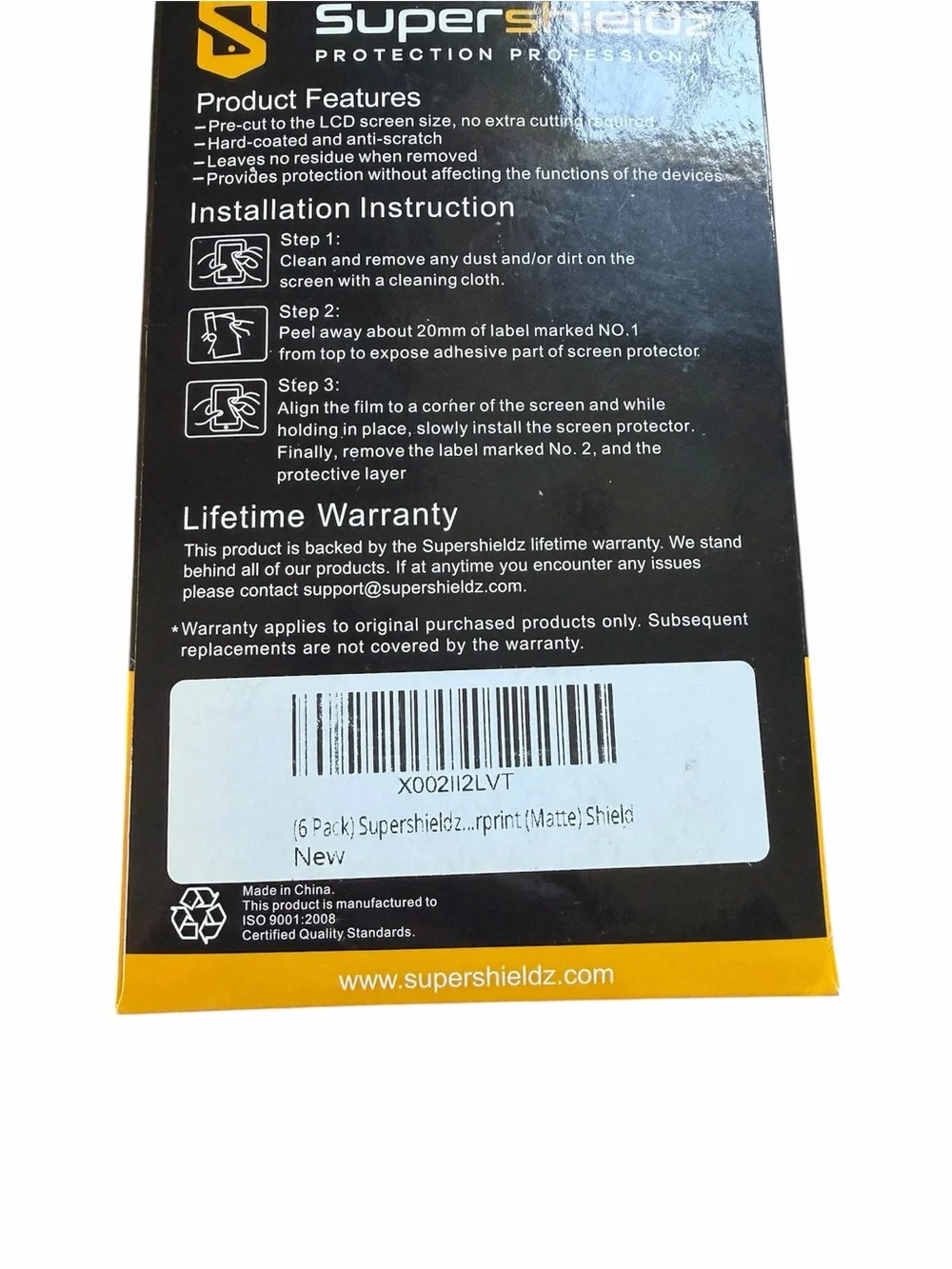 Supershieldz (6 Pack) Anti-Glare Matte Screen Protector for Motorola